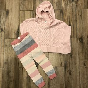 Toddler Gap poncho and sweater legging set.